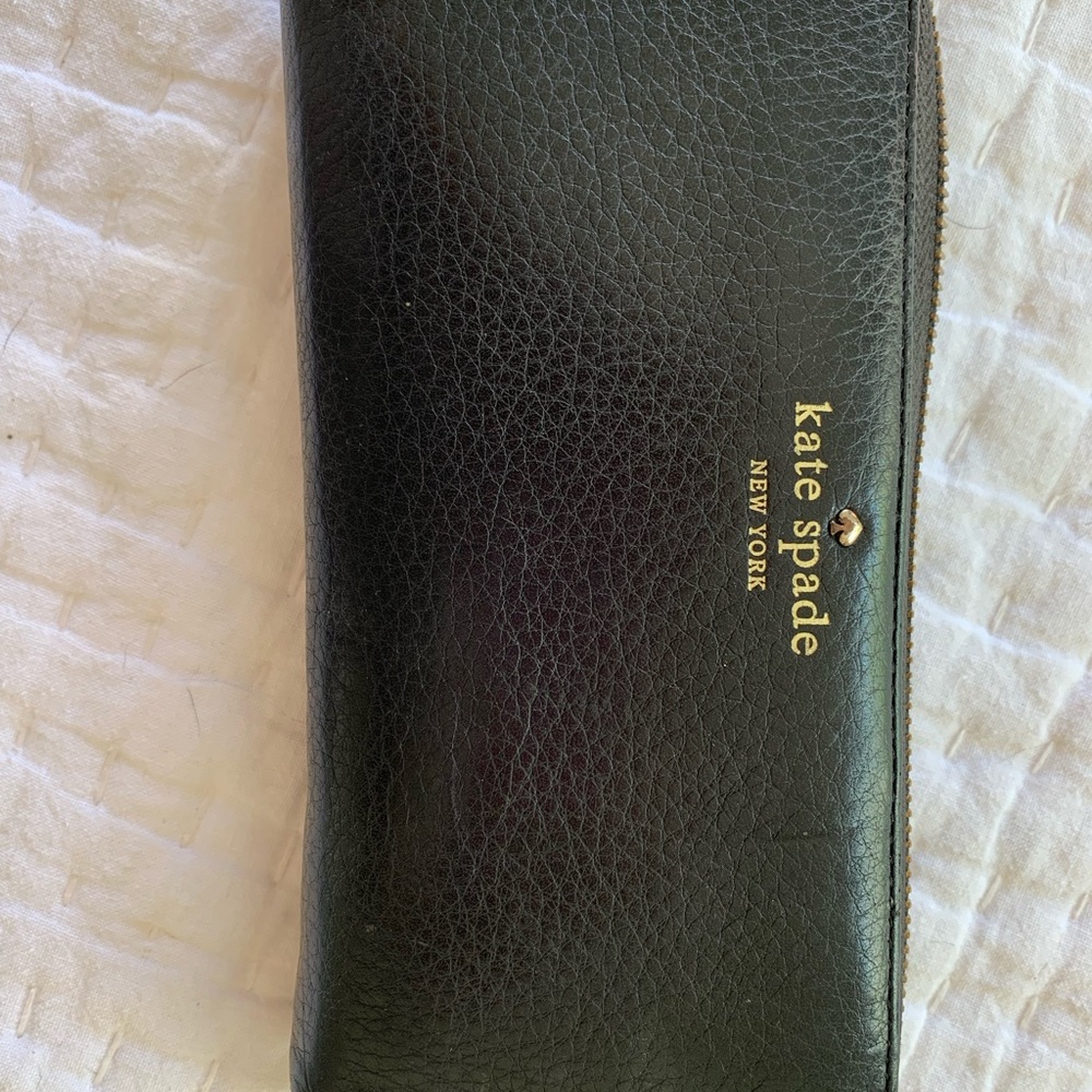 Kate Spade black leather wallet
